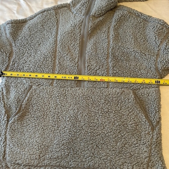 PRANA chunky gray fleece zipper hoodie, size 1X, good condition - Picture 4 of 5